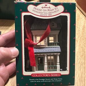 Hallmark Nostalgic House Ornament with Red Ribbon
